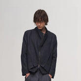 ILNya Nieternite Nifutur Double-Layer Weave Linen Jacket Blue