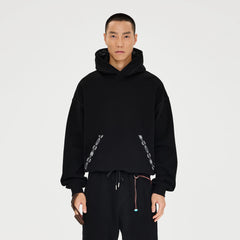 CATSSTAC Totem-Trimmed Kangaroo Pocket Hoodie