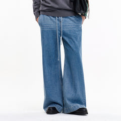 LEONSENSE Classical Tencel Drawstring Oversized Jeans