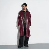 ORAL UTOPIA Glossy PU Coat Ancora Red