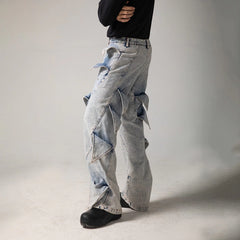 DND4DES Deconstructed Rose Petals Washed Jeans