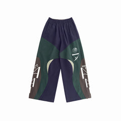 MIICHOUS Contrast Racer Graphic Panel Pants