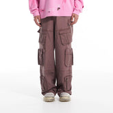 VANN VALRENCE Multi-Pocket Oversized Cotton Cargo Pants
