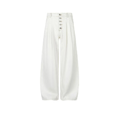 OKAYTHXBYE Classic Pleated Wide-Leg Jeans