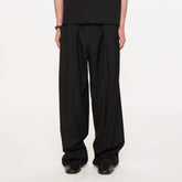 KREATE Rose Embroidered Pleated Straight-Leg Trousers