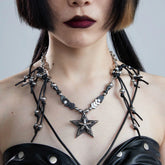 ILLUSORY Mechanical Pentagram Beaded Necklace
