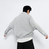 7440 37 1 Grid Check Batwing Sleeves Shirt