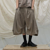RELABEL Pleated Drape Wide-Leg Shorts
