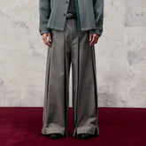 ALVNG AR ANTS Double Pleat Panel Wide-Leg Trousers