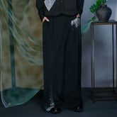 JIECHI Diamond Wide-Leg Pants