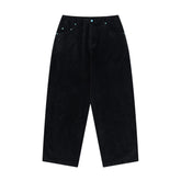 OVDY Distressed Turquoise Rivet Wide-Leg Pants