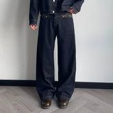 OKAYTHXBYE Floral Paneled Waist Raw Jeans