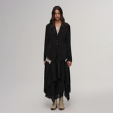 ILNya Nieternite Nifutur Asymmetric Hem Linen-Blend Blazer