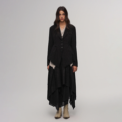 ILNya Nieternite Nifutur Asymmetric Hem Linen-Blend Blazer