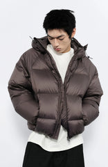 7440 37 1 Drawstring Hooded Thickened Down Puffer