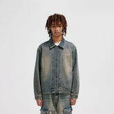 BONELESS Washed Spliced Denim Jacket
