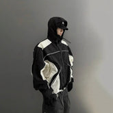 F2CE Deconstructed Detachable-Hood Color-Block Windbreaker