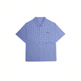 UMAMIISM Preppy Gingham Pocket Half Shirt