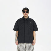 F2CE Spliced Metal Logo Half Shirt