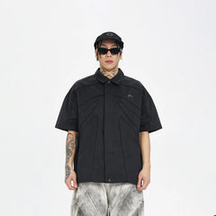 F2CE Spliced Metal Logo Half Shirt