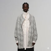 ILNya Nieternite Nifutur Wool-Blend Argyle Jacquard Cardigan Gray