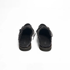 RICHILL Turkish Cowhide Brogue Monk Mule Loafers