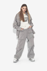 VANN VALRENCE Detachable Washed Multi-Pocket Cargo Pants