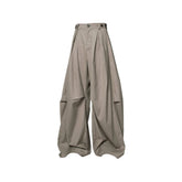 RELABEL Pleated Drape Wide-Leg Trousers