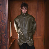 KADAKADA Multi-Buckle High-Neck Faux Leather Jacket