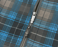 SAVAGEGROWTHWORLD Plaid Stand-Collar Jacket