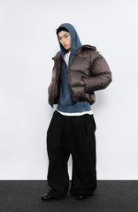 7440 37 1 Drawstring Hooded Thickened Down Puffer