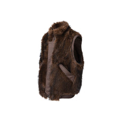 CATSSTAC Reversible Plaid Faux Fur Vest