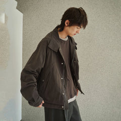 GONGHE REPUB High-Neck Elastic Hem Utility Blouson