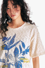 1997 POSTOFFICE Sesame Leaves Graphics Burnout T-Shirt