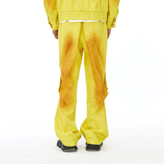 VANN VALRENCE Dye-Washed Convertible Wide-Leg Pants
