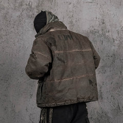 UNDERWATER Distressed Wanderer Patchwork Padded Jacket