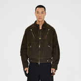 CATSSTAC Washed Paneled Multi-Pocket Utility Jacket