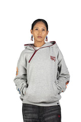 NERHI Asym Half-Zip Mural Graphic Hoodie