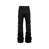 PCCVISION Multi-Zip Stitched Slim Pants