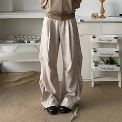 OKAYTHXBYE Geometric Multi-Pleated Trousers