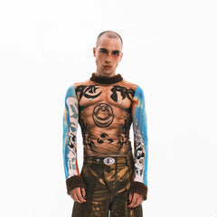 EMBRYO Muscle Runes Mohair Turtleneck L/S Tee