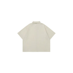 OVDY Striped Seersucker Half Shirt