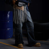 RECOVER ZONE Multi-Pocket Wide-Leg Utility Jeans