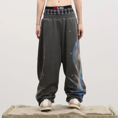 DND4DES Virgin Mary Graphic Rhinestone Sweatpants