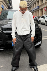 STEEPC Waxed Baggy Jeans