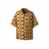 ME DA IGUAL Geometric Full-Print Button-Up Half Shirt