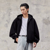 ALVNG AR ANTS Structured Curved Sleeve Pointed Hood Jacket