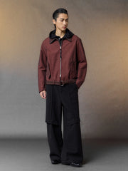 ALVNG AR ANTS Linen-Blend Draped-Belted Jacket