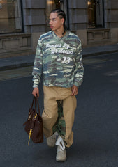 STEEPC No.73 Patch Washed Camo Long-Sleeve Tee