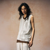 GONGHE REPUB Patchwork Hollow Out Knit Vest